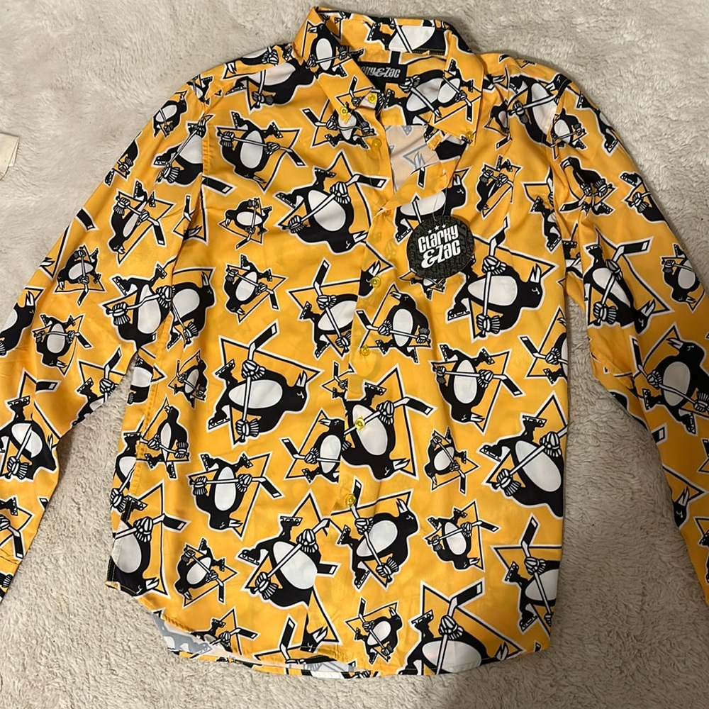 Pittsburgh Penguins button up dress shirt